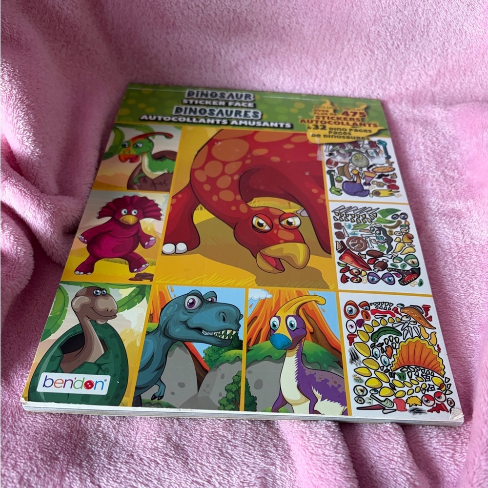 Unused bendon dinosaur sticker book